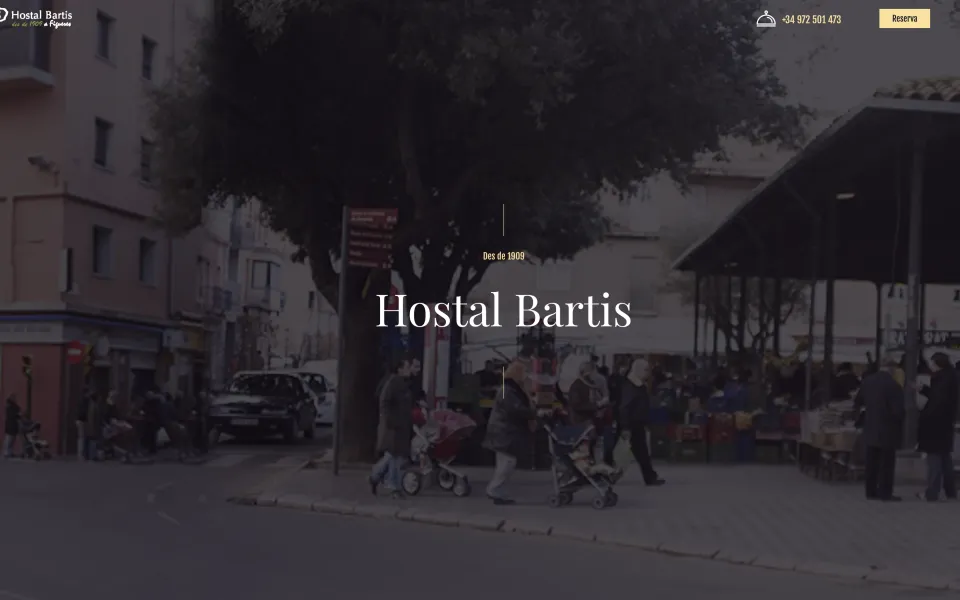 Captura del web de Hostal Bartis